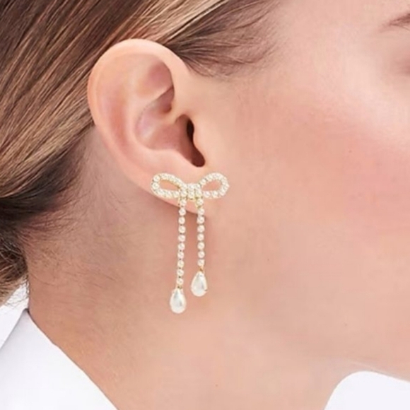 J. Crew Pearl bow earrings - Picture 2 of 5